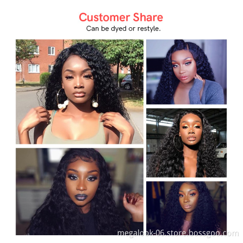 Megalook Hair Discounts Top Quality Virgin Hair 13 X 6 Clear Brazilian Deep Wave Super Fine Raw Swiss Lace Frontal